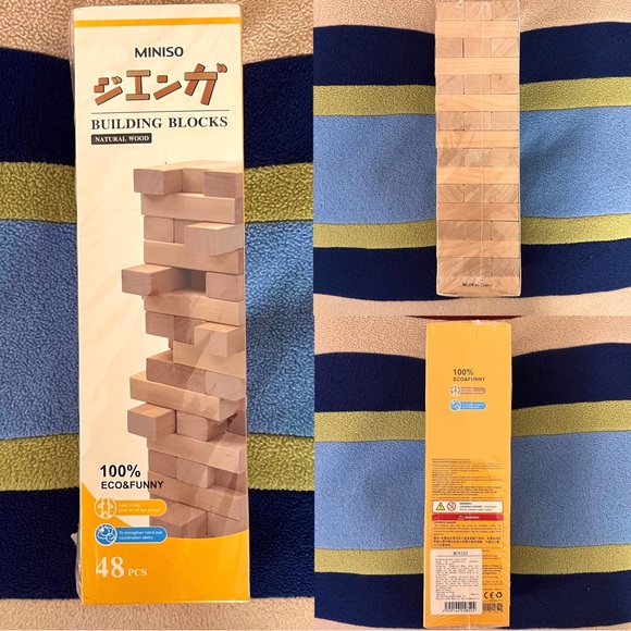 💌🖤 FWP Miniso Wooden Jenga Blocks - Picture 1 of 1